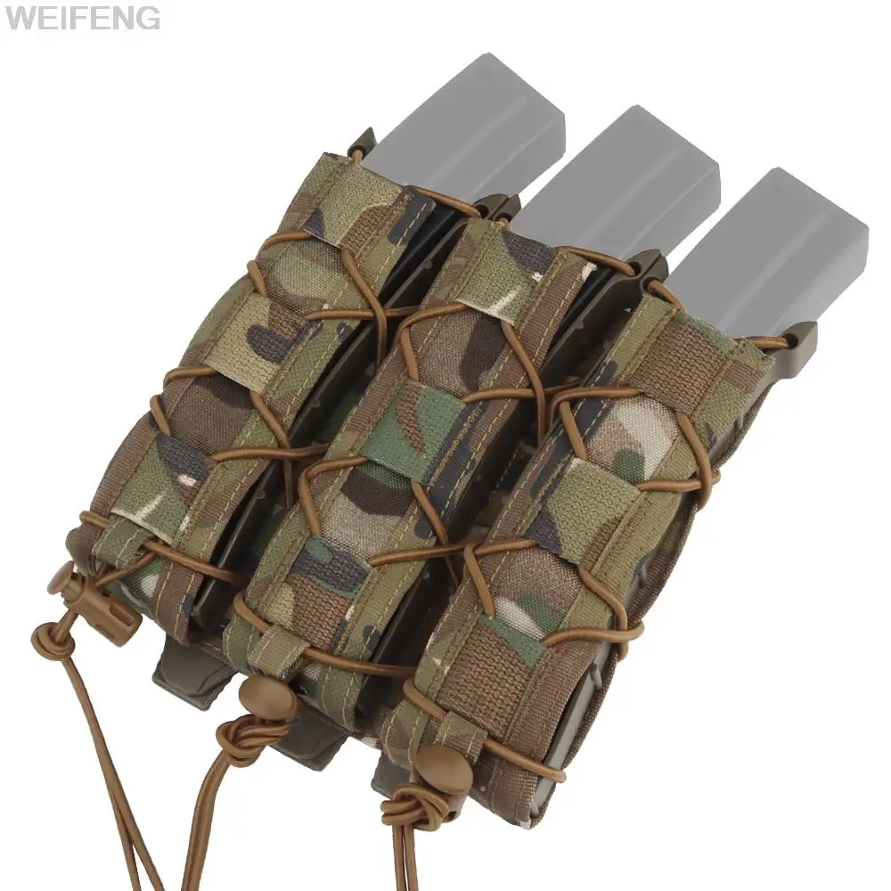 Bolsa táctica para pistola de Rifle Triple, bolsillo para herramientas de utilidad, accesorios de caza, para MP5/MP7 Molle 9mm .45 - imagen 2