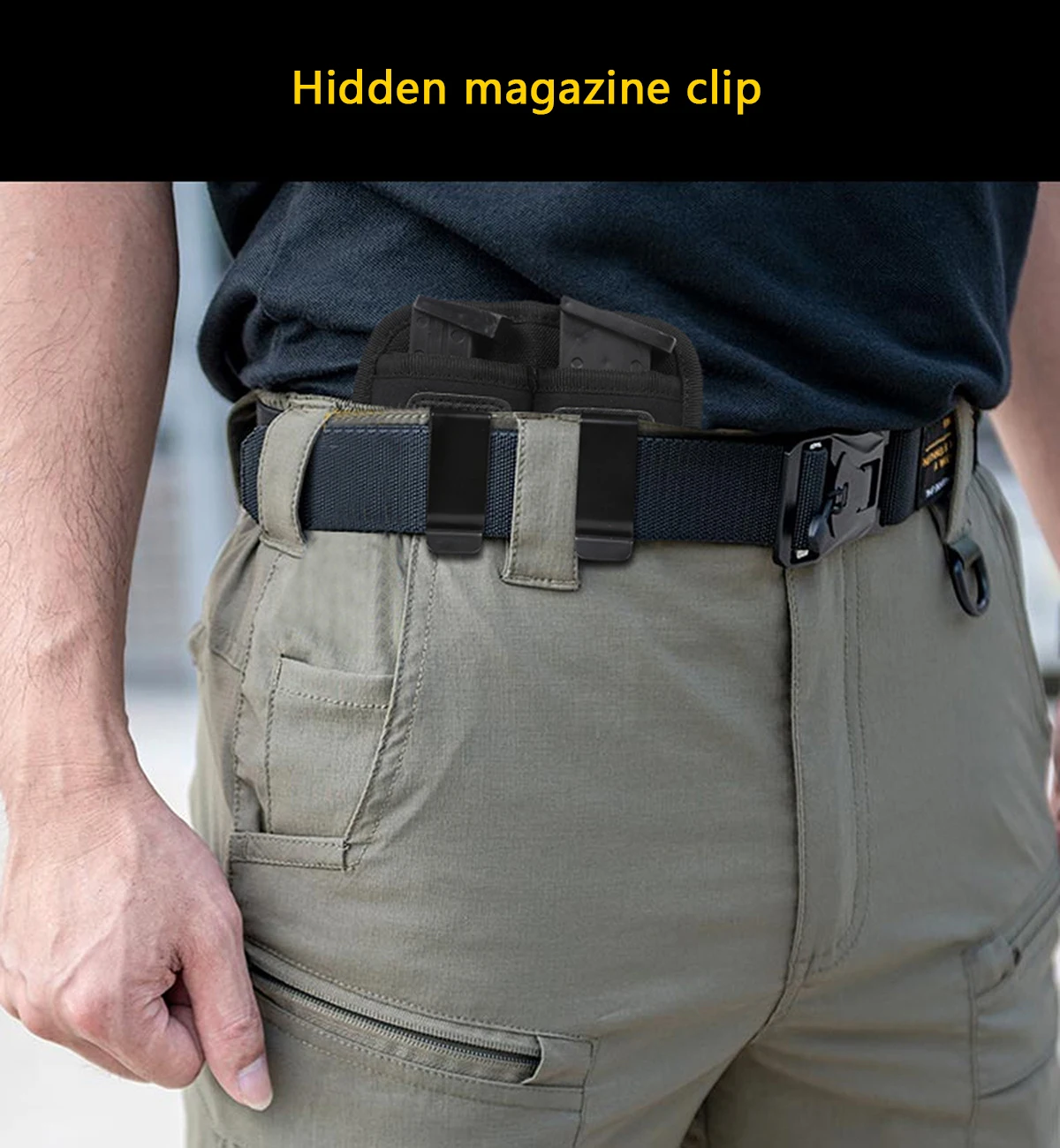 Nueva funda Invisible para revistas, accesorios tácticos militares para caza al aire libre, revista de pistola, bolsa doble de extracción rápida - imagen 5
