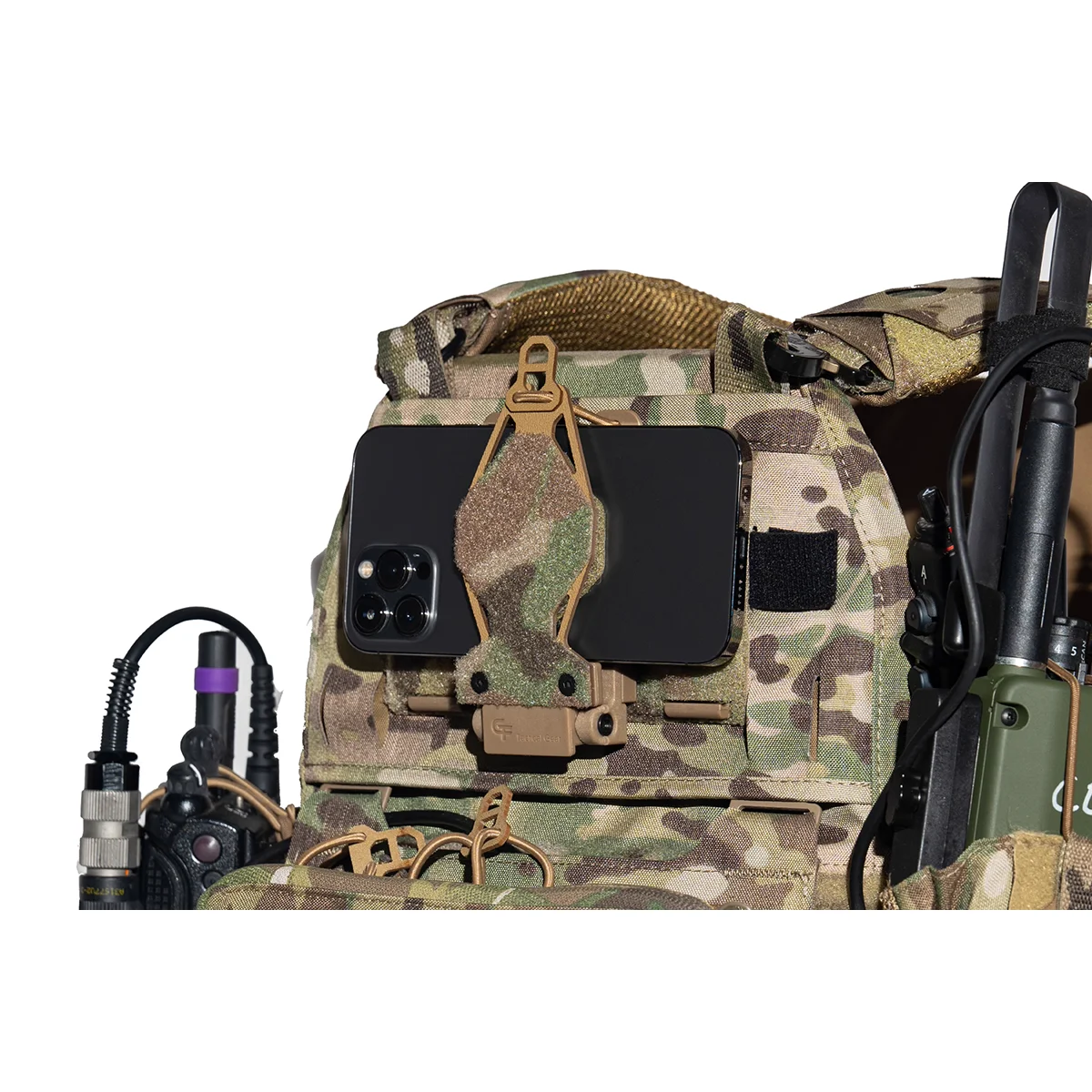 Chaleco táctico Universal, montaje de Terminal de pecho, Panel de navegación, soporte para teléfono móvil - imagen 5