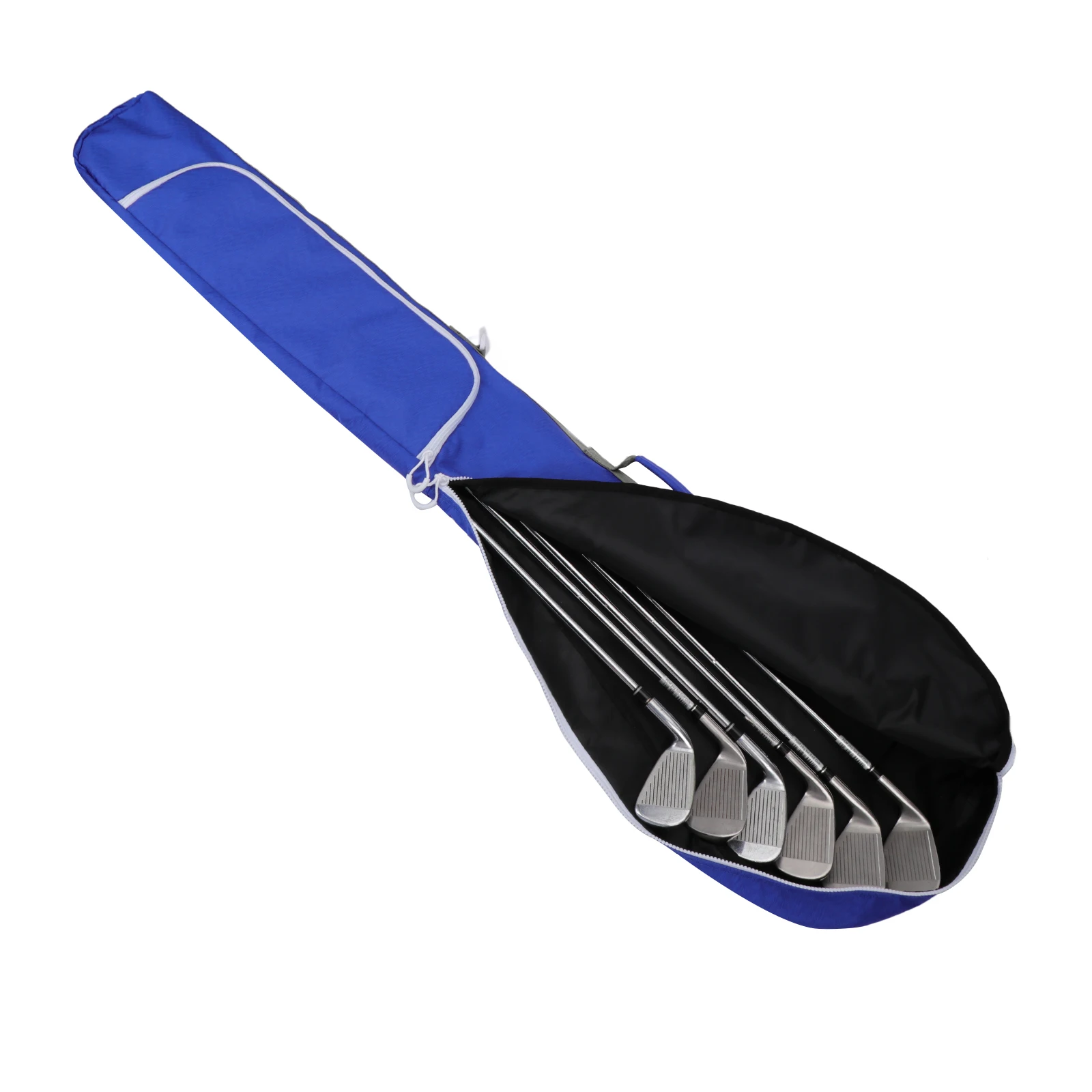 Tourbon Nylon Palos de golf Bolsa de transporte cómoda Bolsa de almacenamiento portátil impermeable para domingo Bolsa de viaje pequeña Azul ligero - imagen 5
