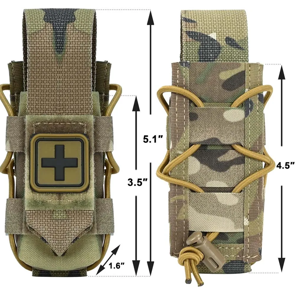 Bolsa táctica MOLLE Admin y bolsa de torniquete, bolsa versátil de uso General con bolsa TQ para chaleco Airsoft, cinturón de servicio - imagen 5