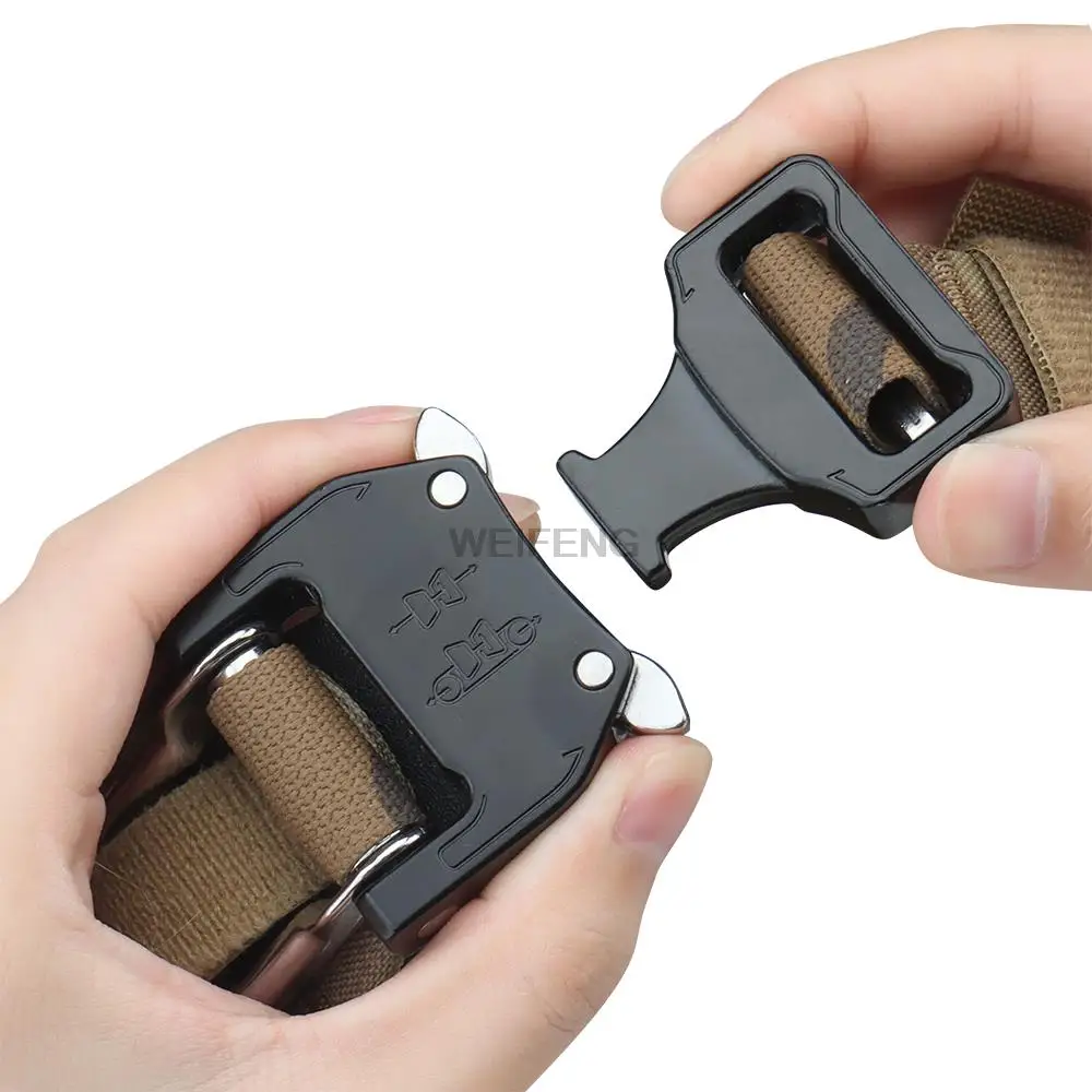 Cinturón táctico militar para caza al aire libre, cinturón de combate de revista Airsoft, supervivencia del ejército, cintura de alta calidad 2 en 1 para hombres - imagen 5