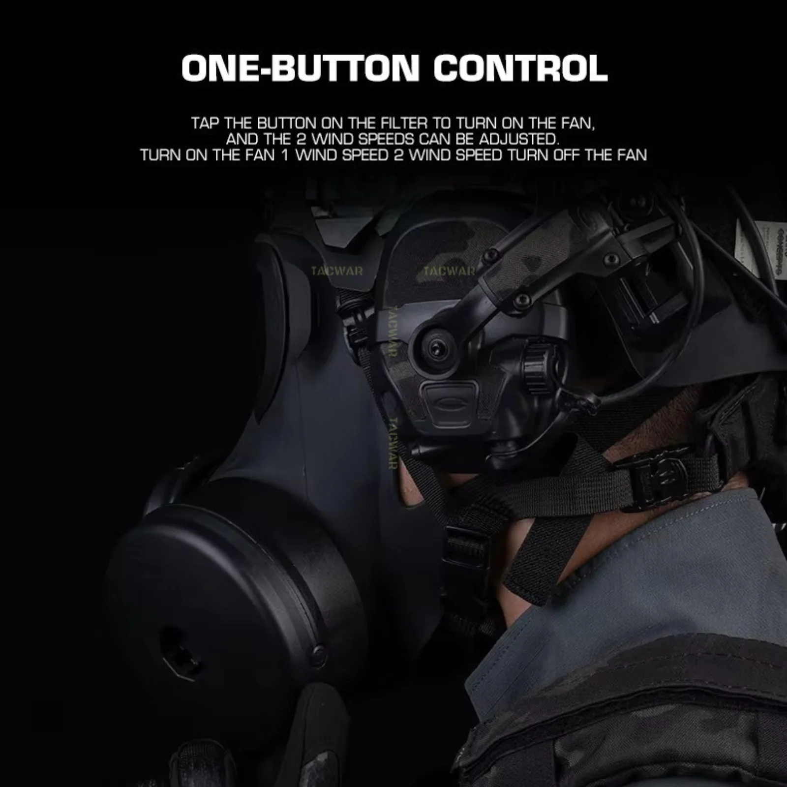 Tanque de filtro de máscara de Gas de FM-53 simulado con ventilador, accesorio de repuesto táctico no funcional para Cosplay de caza Airsoft - imagen 5