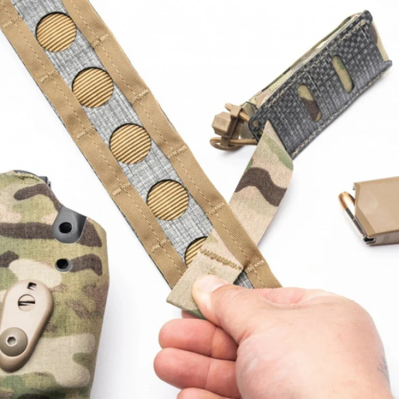 Bolsa táctica para revistas elástica individual de 9mm para caza, funda Molle, bolsa de herramientas multiusos, placa compuesta Tegirs - imagen 5