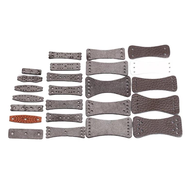 Tirachinas de bolsillo de cuero de microfibra para bolas de acero, banda de goma plana, accesorios de tiro de caza al aire libre, 10 Uds. - imagen 2