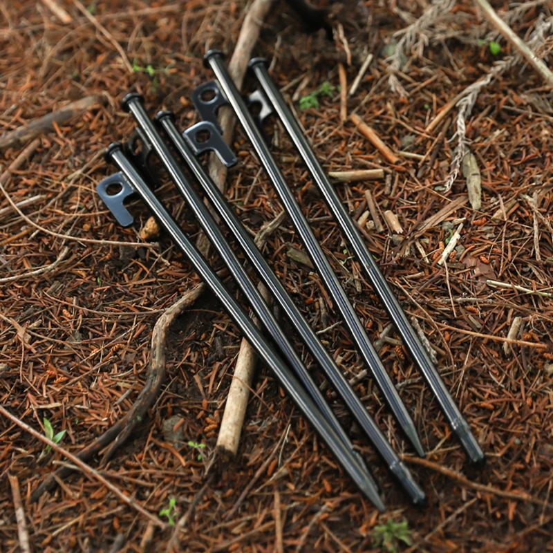 2Pcs/10Inch Outdoor Tent Nail Tent Pegs Heavy Duty Steel Tent Stakes for Camping Canopy Awning Tent Camping Tarp Accessories - imagen 4