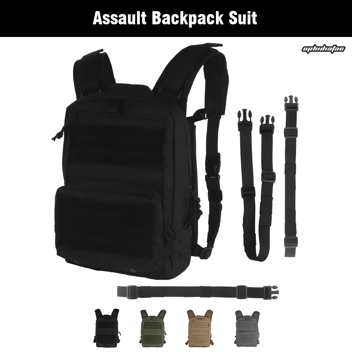 Conjunto de mochila serie R Compatible con chaleco JPC, se adapta a placas protectoras medianas 10x12 y SAPI, entrenamiento táctico de caza