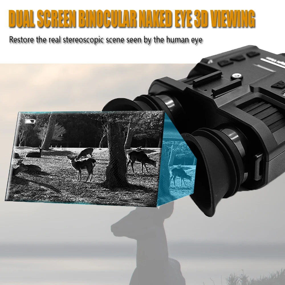 Gafas de visión nocturna IR para casco 3D, prismáticos tácticos Airsoft, óptica para exteriores, Vídeo/foto, telescopio Digital, cámara de caza - imagen 3