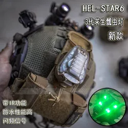 Hel-Star6 luz de reconocimiento para casco - estroboscópica 3a gen.