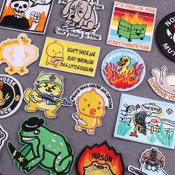 Parches bordados de animales Hippie para ropa, parches térmicos divertidos, insignias para ropa en mochila, parche para planchar DIY para ropa