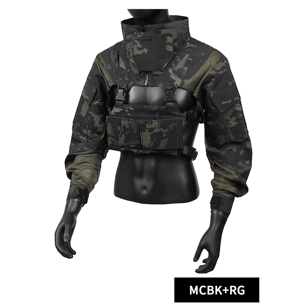 DMGear-Chaqueta de uniforme de combate táctico Original con bolsa Triple Mag, ropa de camuflaje, transpirable, cómoda, Compatible - imagen 2