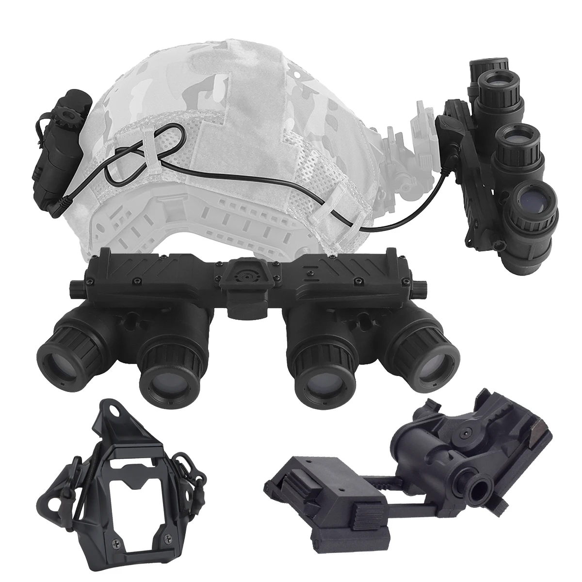 AN-PVS31 GPNVG 18 de nailon, gafas de visión nocturna con casco L4G24, adaptador de montaje NVG, modelo DUMMY, accesorios para casco rápido de caza - imagen 2
