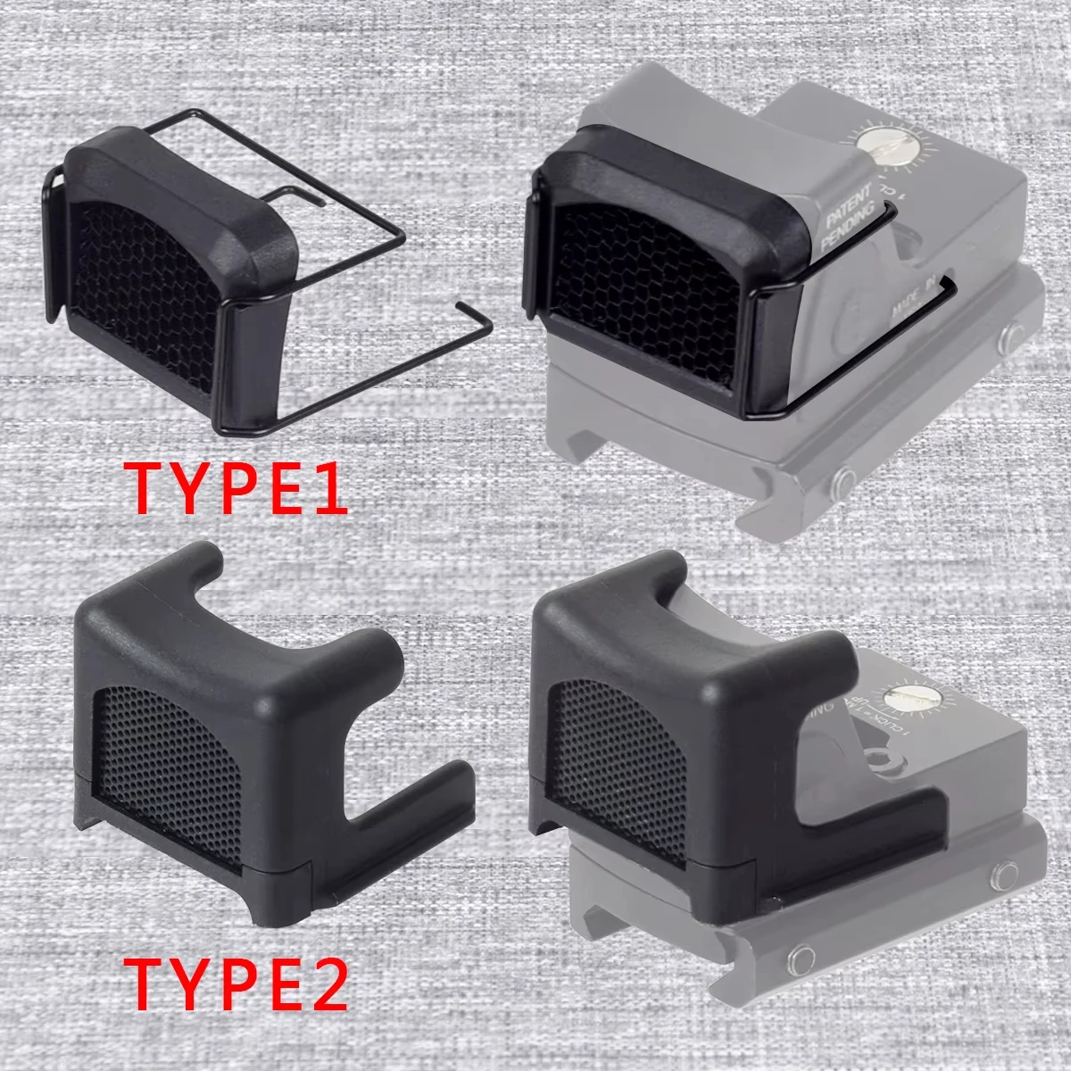 Dispositivo antirreflectante, lente protectora Killflash, cubierta protectora de malla metálica de panal, tapa de alcance para mira de punto rojo RM - imagen 2