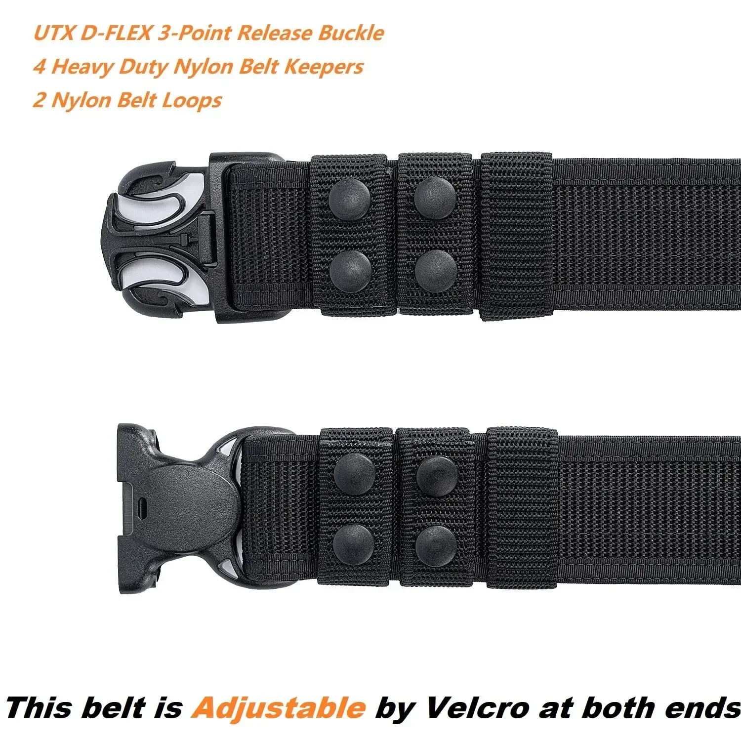 Práctica cinturón con forro de gancho, cinturón de nailon resistente de 2 ", 4 hebillas, adecuado para el trabajo de transporte diario, accesorios de caza - imagen 3