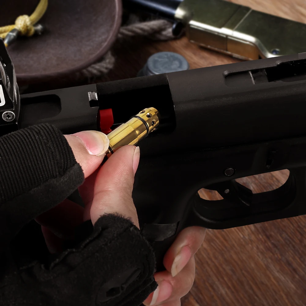 Cartucho de entrenamiento láser de punto rojo, bala de entrenamiento láser de fuego seco de 9x19mm, entrenador de balas táctico con Extractor de cámara - imagen 5