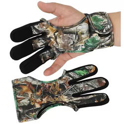 Protector de 3 dedos para arco de caza – Neopreno camuflaje