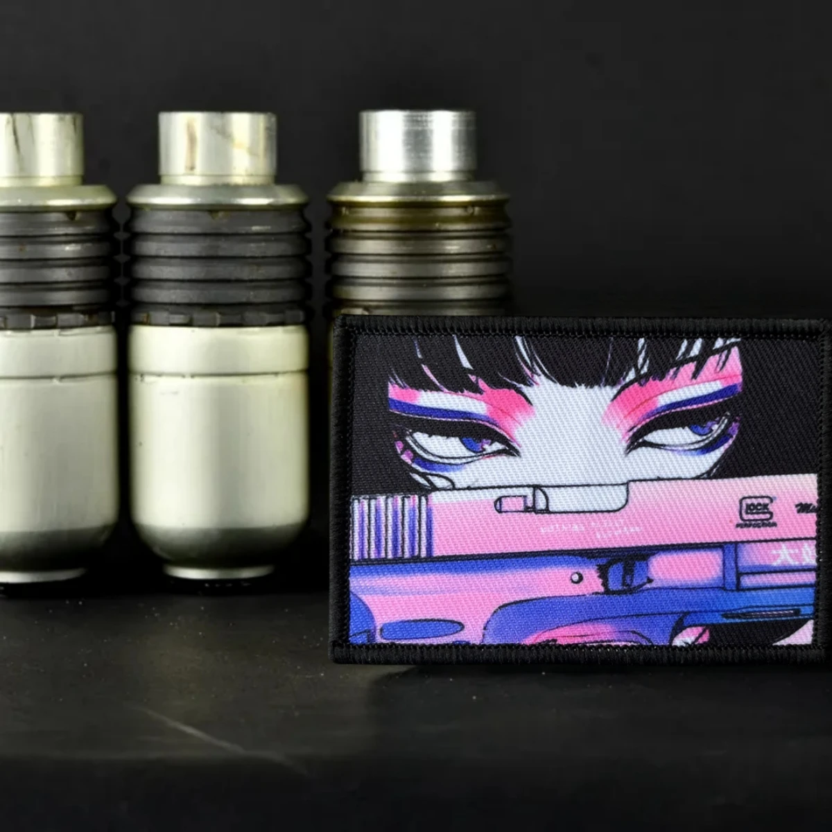 Parche táctico de tirador japonés para niñas, insignia de moral asesina de Chica de Anime, parches militares de gancho y bucle, pegatina de impresión para mochila - imagen 4