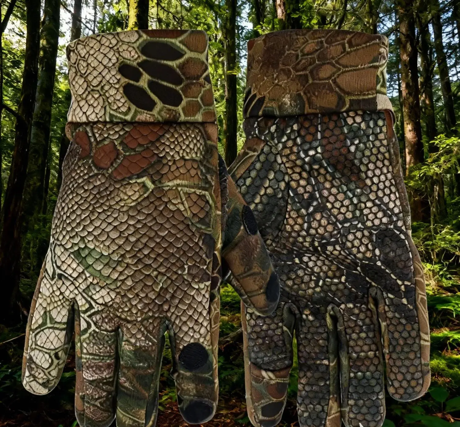 Guantes de ciclismo de lana tácticos de camuflaje-guantes de pantalla táctil abatibles con dedos completos/dedo expuesto para CS al aire libre - imagen 4