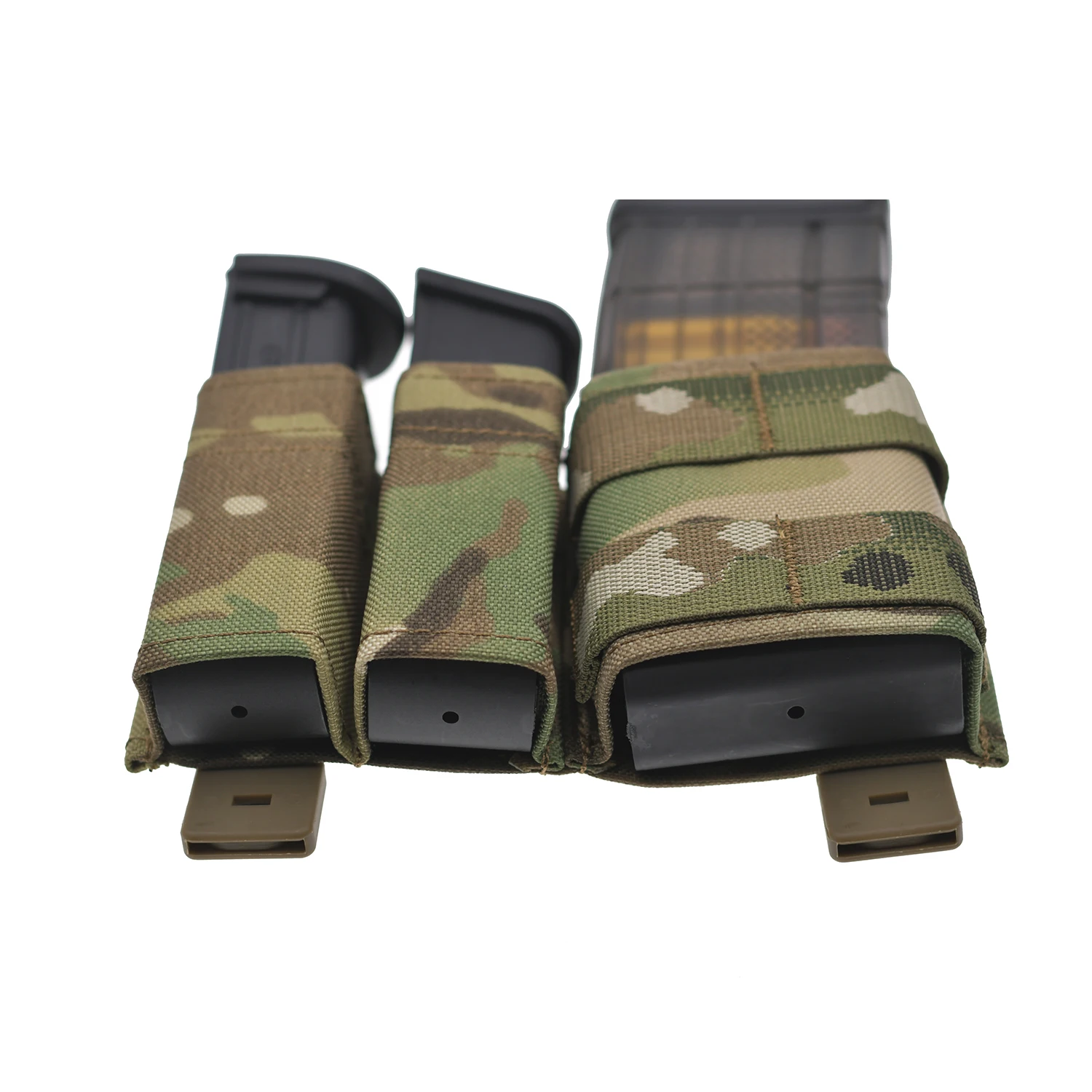 Portacargador Triple Poseidon Defense FAST 9mm + 9mm + 5.56, Portacargador Molle para Pistola, Rifle, AR, M4, Airsoft - imagen 5