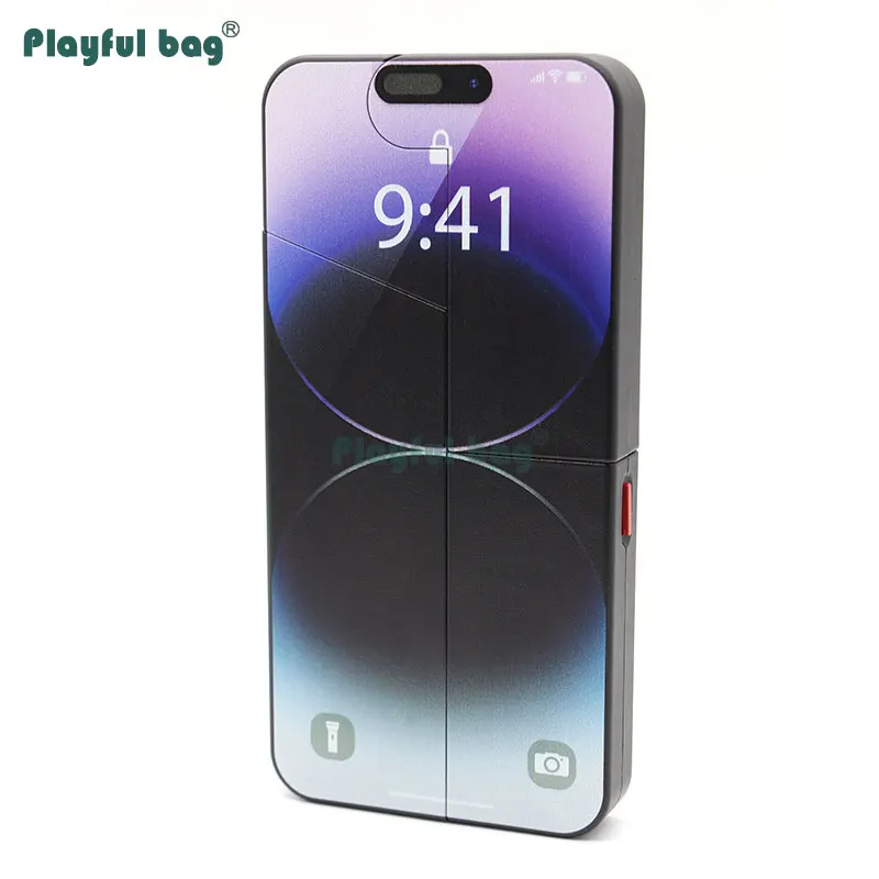 Pistola de juguete plegable con objetivo para niños, juguete de descompresión de teléfono simulado, portátil, Mini juguete blaster, regalos para niños AQB114 - imagen 2