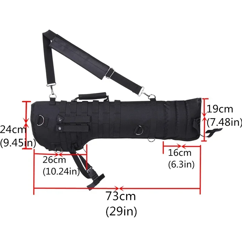 Funda para Rifle táctico, funda de caza verde y negra, escopeta de asalto, bolsa de caza, soporte de protección para pistola larga - imagen 2