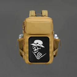 Parche con Estampado de Calavera Chevron, Parche Táctico con Gancho y Bucle, Insignia de Moral, Pegatinas para Mochila Militar, Parches para Ropa