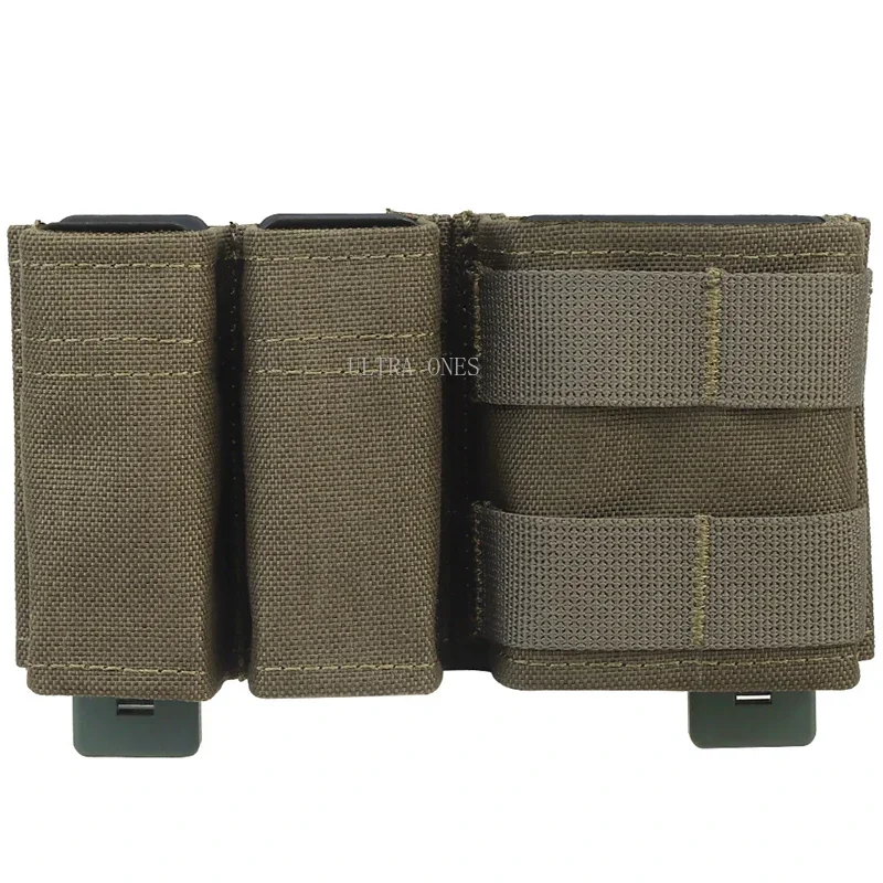 Bolsas tácticas para revistas MOLLE 9mm 5,56 Triple Mag Carrier tiro Airsoft juego de guerra Mag bolsa caza al aire libre Mag Case - imagen 2