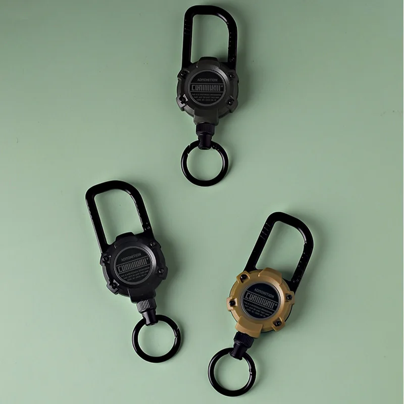 Gancho táctico de acero inoxidable para exteriores, hebilla retráctil para montañismo, carpa de almacenamiento, C97 - imagen 3