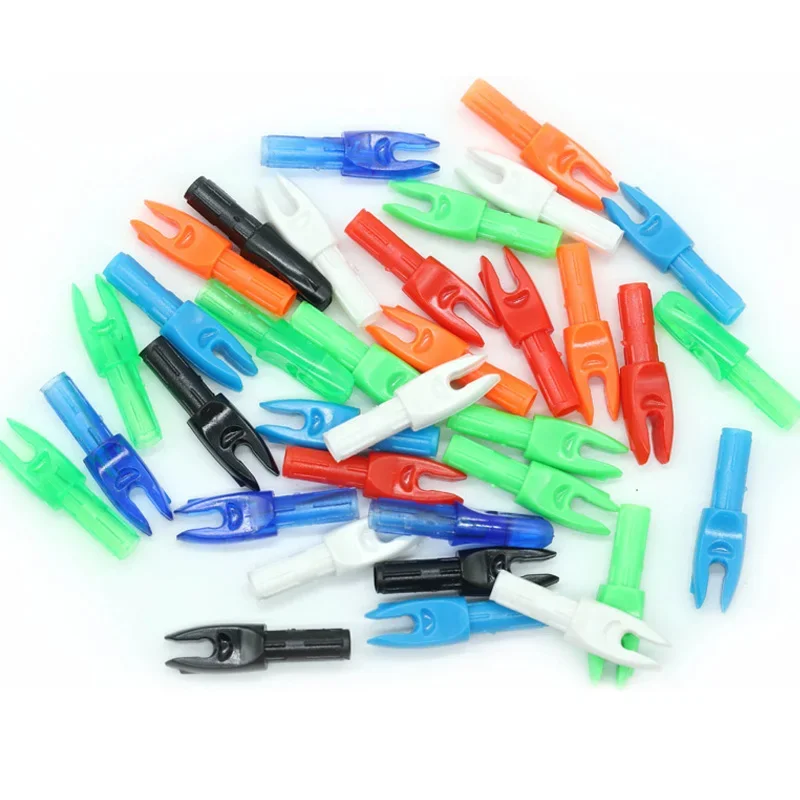 Tiro con arco Flecha Nocks Fibra de vidrio Carbono ID 5,2 mm Extremo Interno Accesorios de tiro de caza para arco - 50 piezas - imagen 2