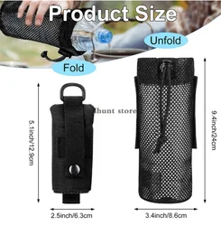 Soporte portátil para botella de agua con correa con cordón, cinturón, funda aislante térmica, bolsa enfriadora, bolsa para botella de agua