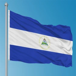 Bandera de Nicaragua de 90x150cm, banderas de Ni Nic Nicaragua, decoración impresa de poliéster, tapiz