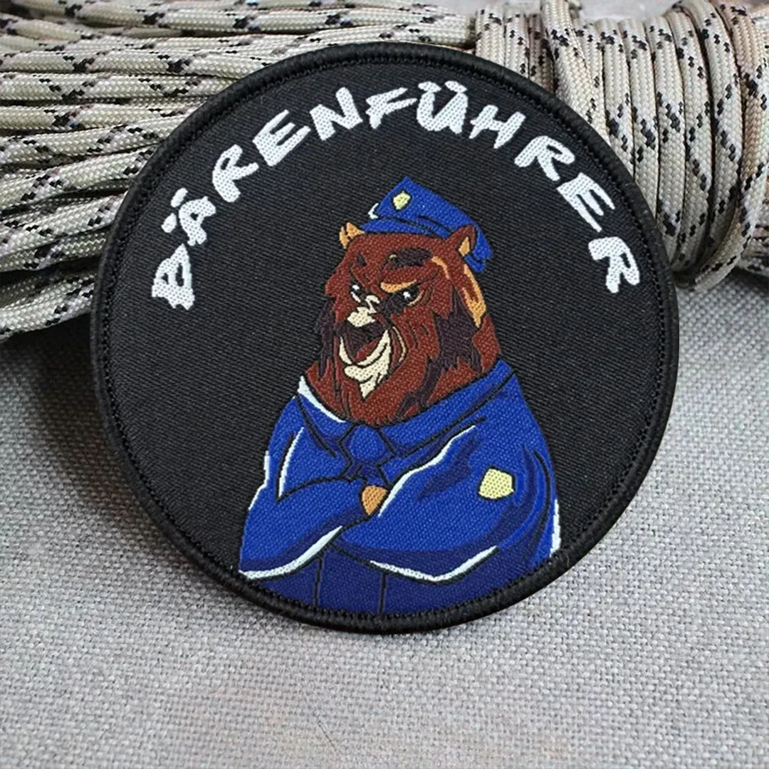 Parche táctico de oso, parches de gancho y bucle, insignia de moral tejida, brazalete del ejército militar, pegatinas para mochila - imagen 3