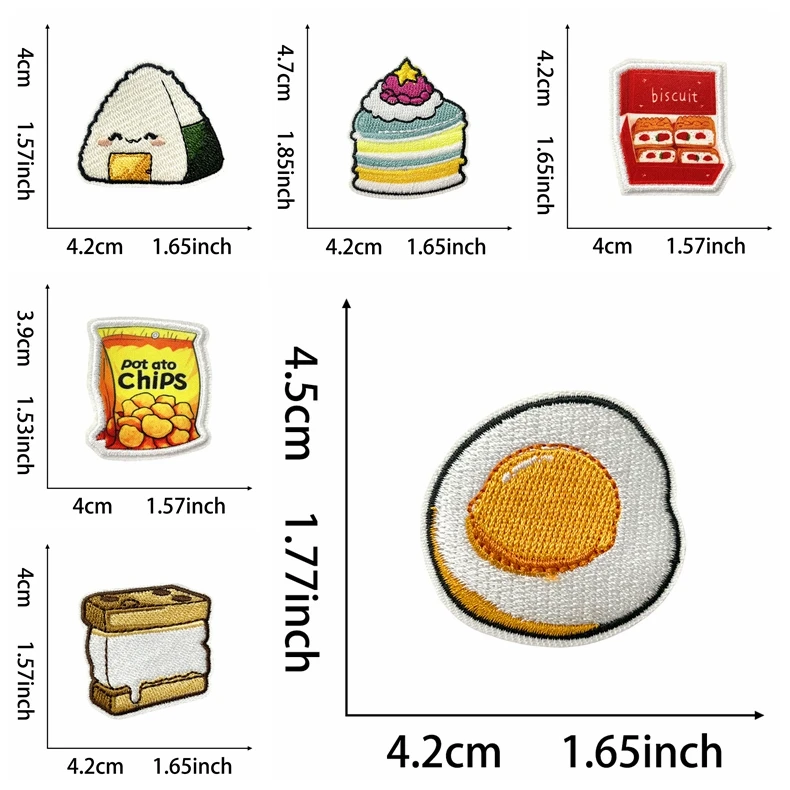 10 unids/lote bebidas comida frutas bordado DIY parche de dibujos animados hierro en parches para ropa parches termoadhesivos para ropa DIY - imagen 3