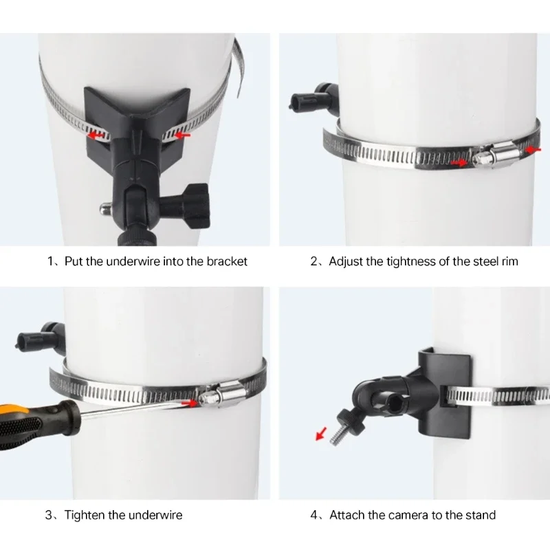 Soporte aro monitoreo, postes cámara circuito cerrado, soporte aro, soporte monitoreo, soporte esquina