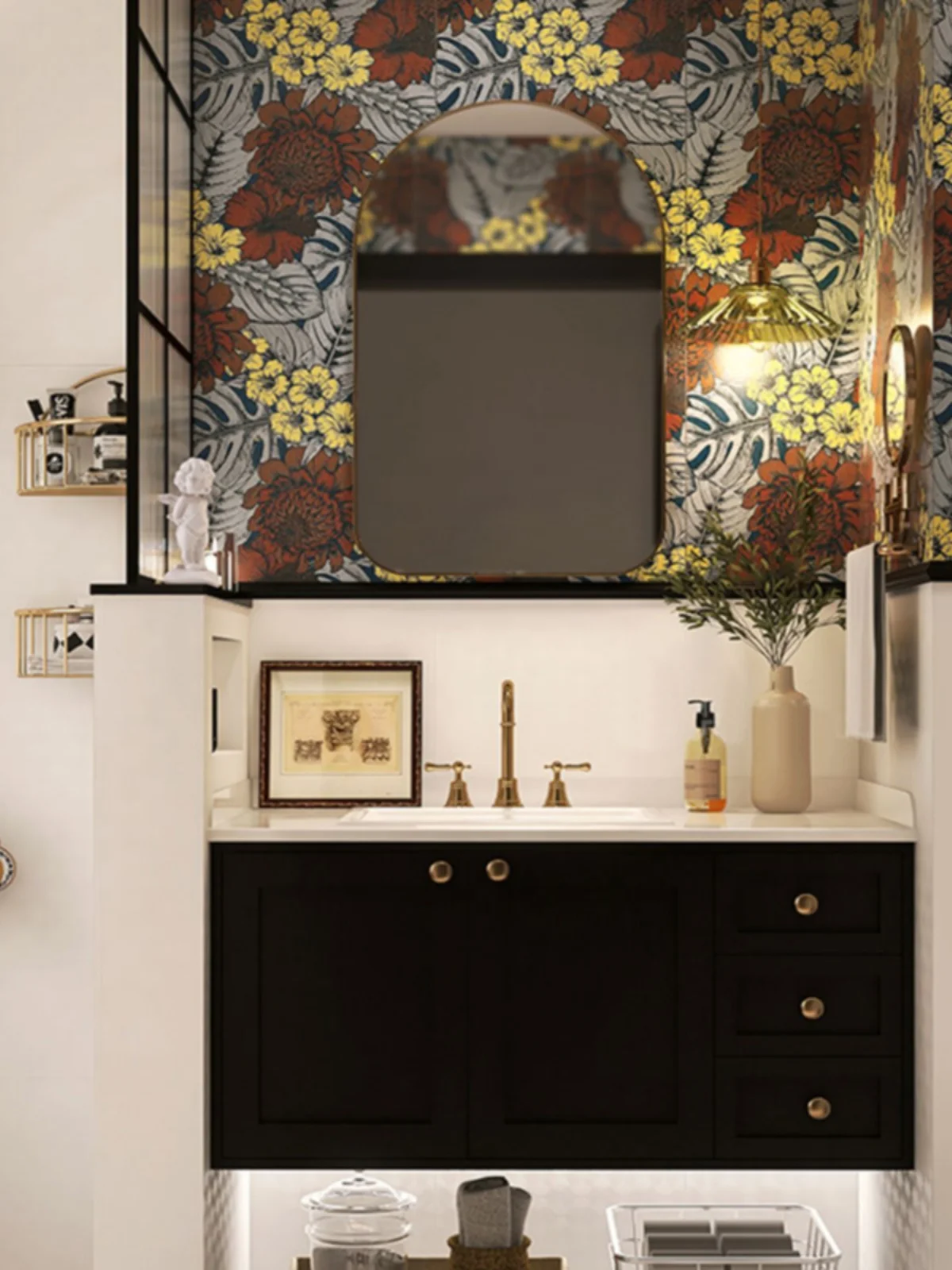 Netizen Corinne Mueble de baño vintage combinado Rockboard Oak mesa de lavabo de cerámica integrada, lavabo, mueble de lavabo - imagen 4