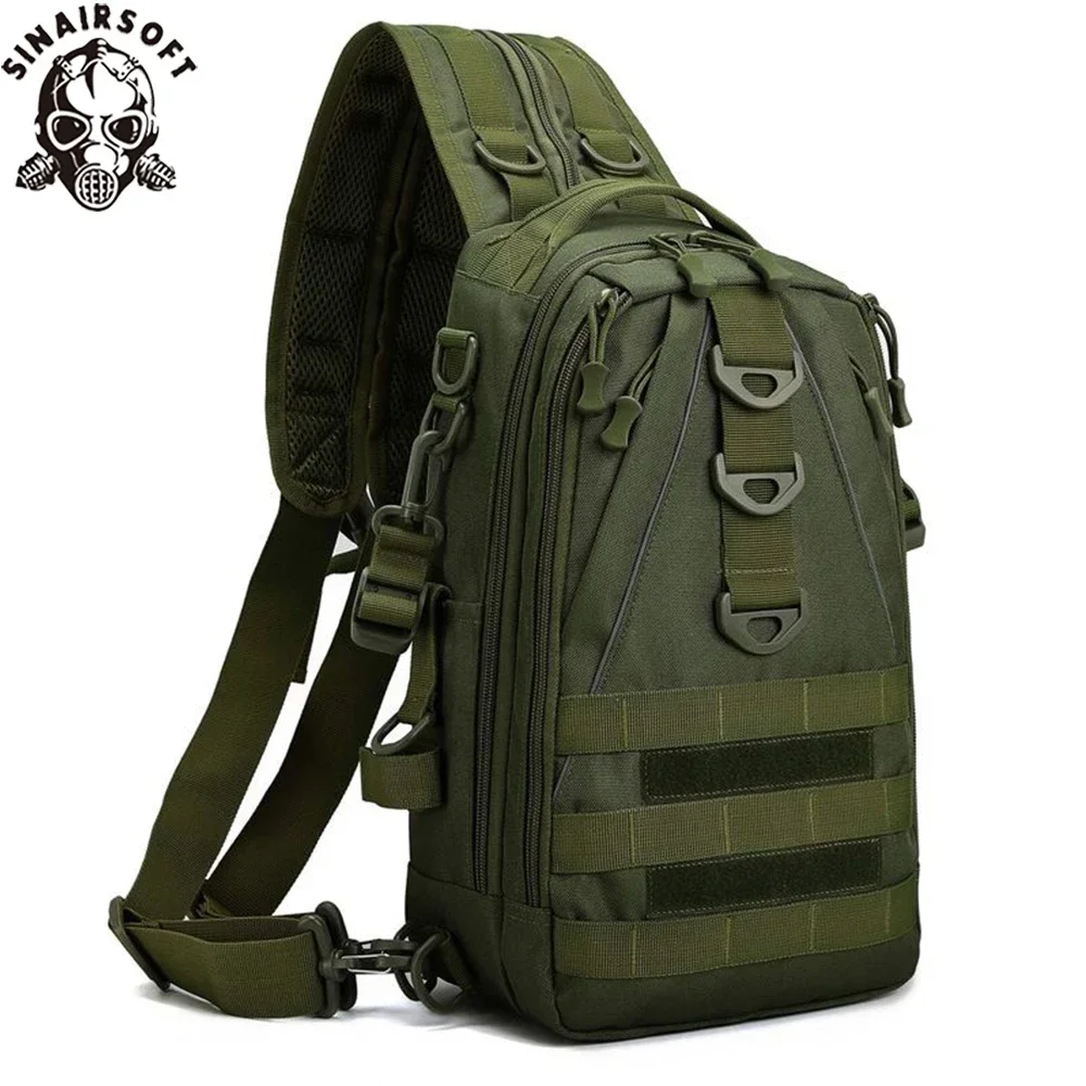 Bolsa de aparejos de pesca al aire libre, mochila impermeable para senderismo, ciclismo, viaje, bolso táctico de hombro, paquete de pecho, herramientas para señuelos de peces, mochila