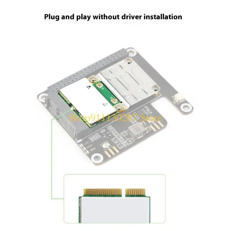 J1HC PCIe a Mini PCIe Hat+ para tarjeta WiFi red inalámbrica compatible con - imagen 3