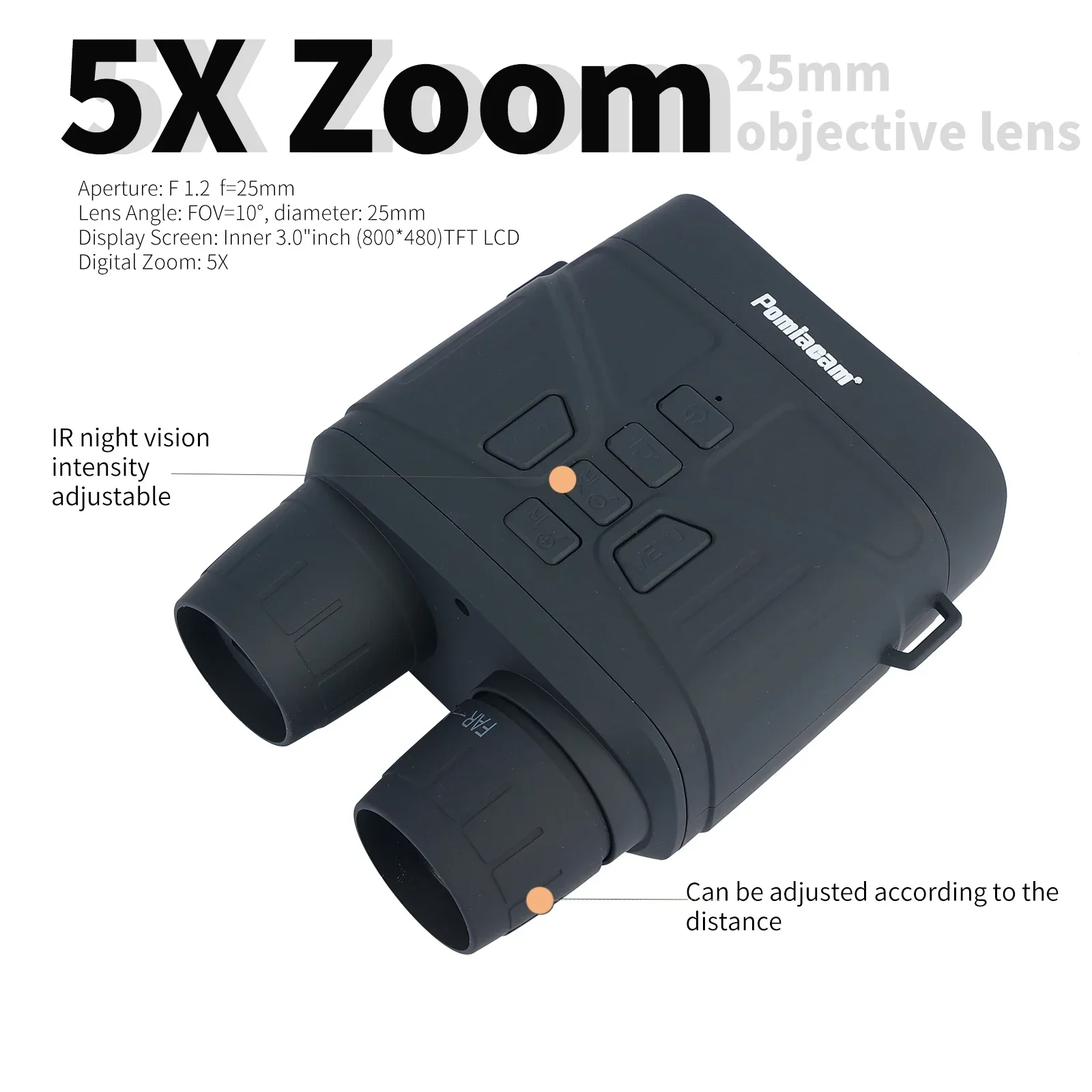 Binocular de visión nocturna de 3 pulgadas para exploración, gafas HD de 1080P para exteriores para caza NV4000, telescopio Digital infrarrojo con Zoom 5x para acampar