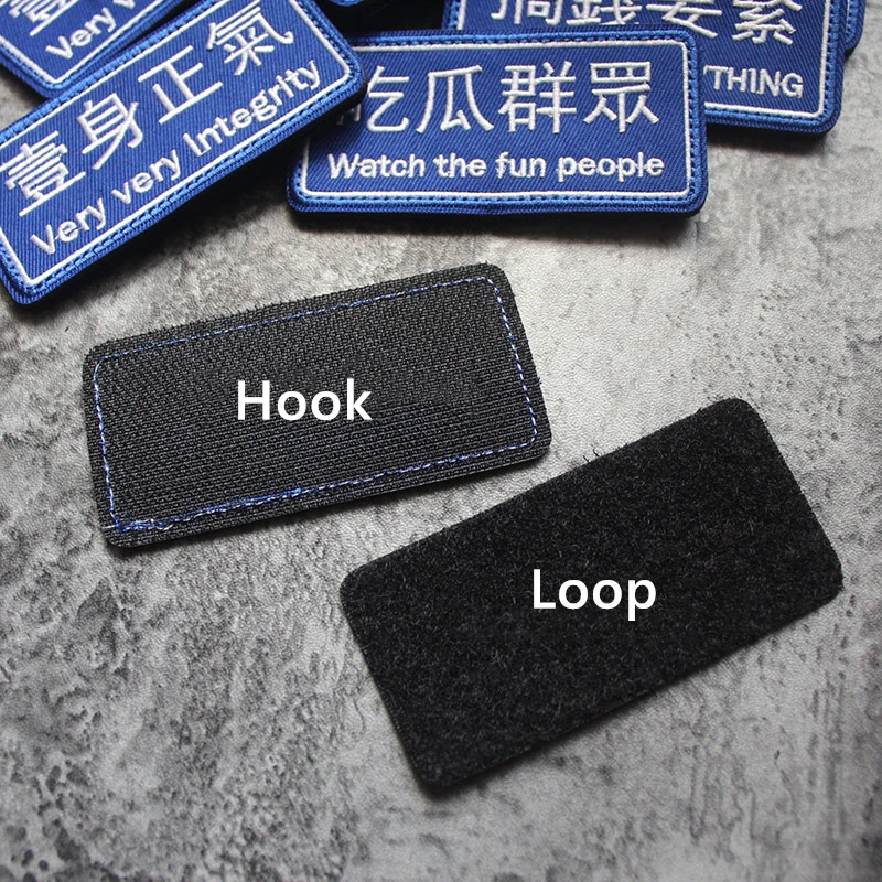 Parches bordados de caracteres chinos tradicionales, insignias tácticas diarias súper ricas del Citizen entusiasta divertido cantonés - imagen 4