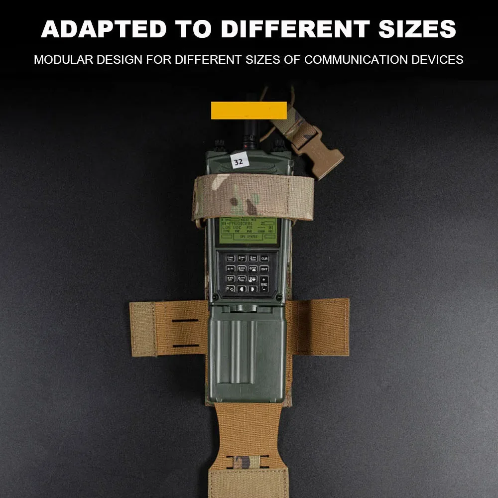 Bolsa táctica Universal para Radio Molle PRC-152/163, bolsa con soporte para Radio, bolsa para Walkie Talkie, chaleco de caza al aire libre, equipo - imagen 3