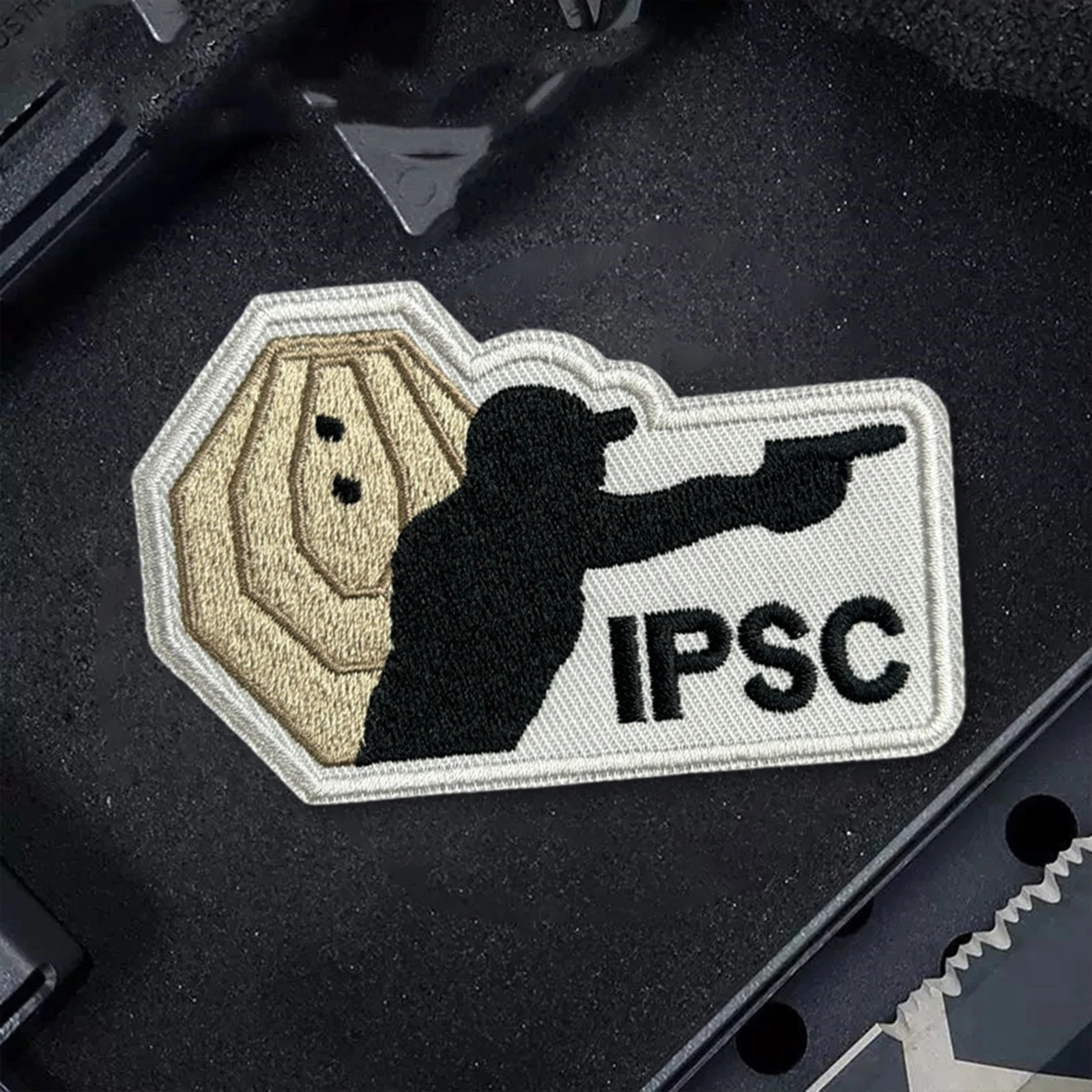 Parche táctico de tiro "IPSC", parches de gancho y bucle bordados para francotirador, brazalete, insignia de moral militar, mochila, pegatinas para ropa - imagen 5