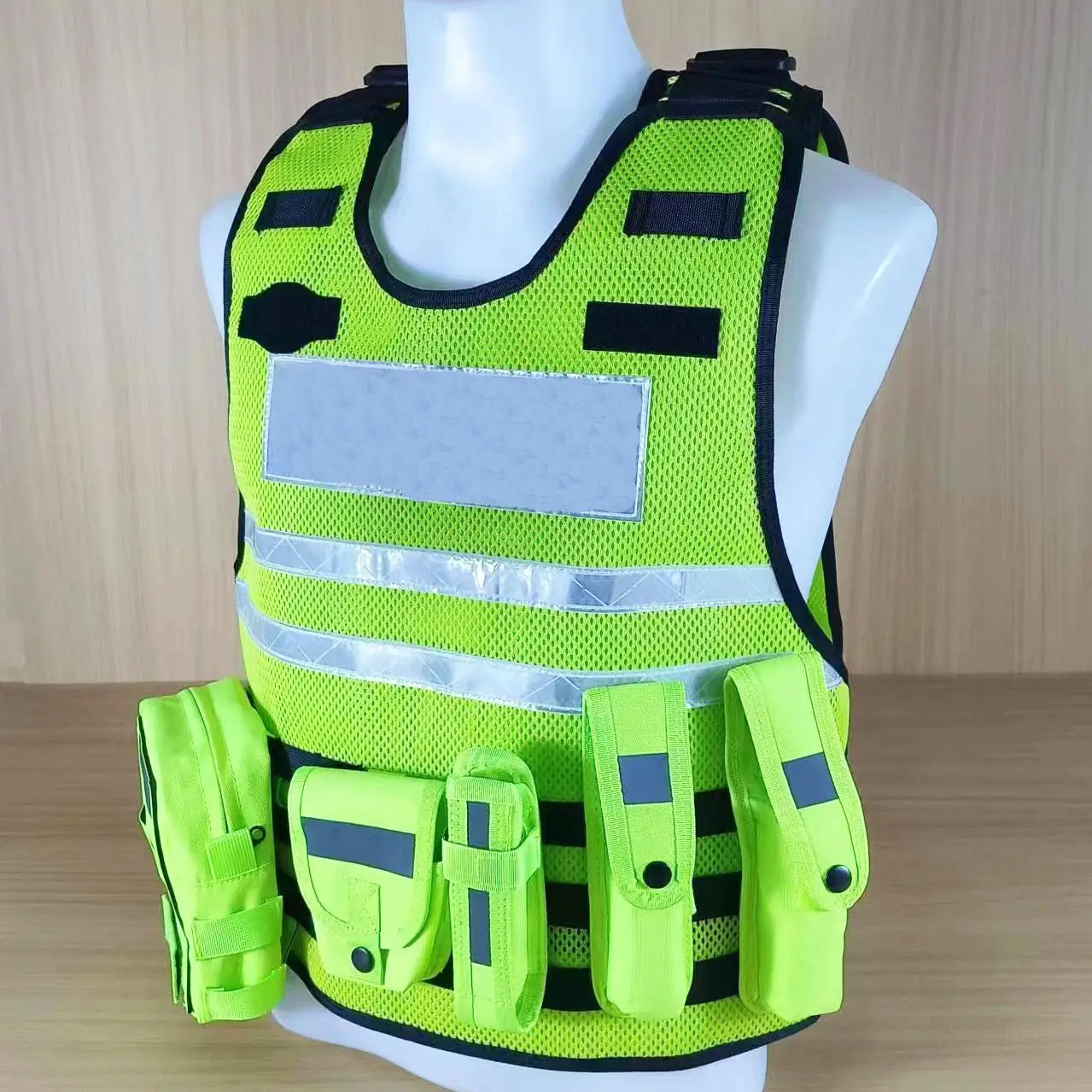 Chaleco táctico para exteriores, forro amarillo, entrenamiento transpirable, vejiga interior resistente a estables - imagen 4