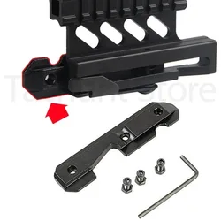 Montura Lateral Táctica para AK 74 Serie Rail, Montura MI de Liberación Rápida Estilo QD, Adaptador de Montura Lateral de 20mm para Mira Telescópica de Pistola de Juguete AK/Saiga
