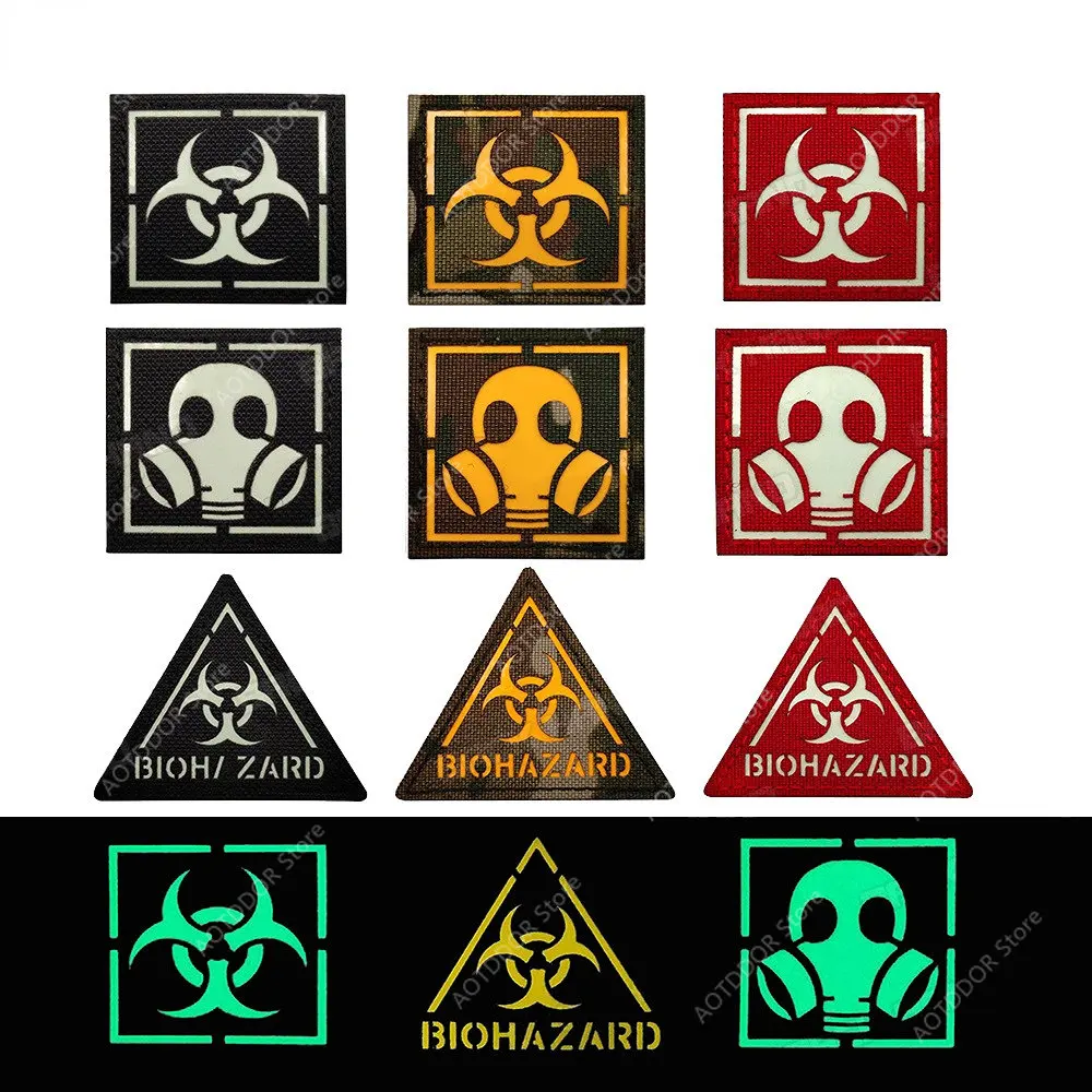 Umbrella Corporation-pegatina mágica, insignia adhesiva de PVC, tira para el pecho, brazalete, parche táctico, Logo de mapache, insignia de riesgo biológico de la empresa - imagen 3