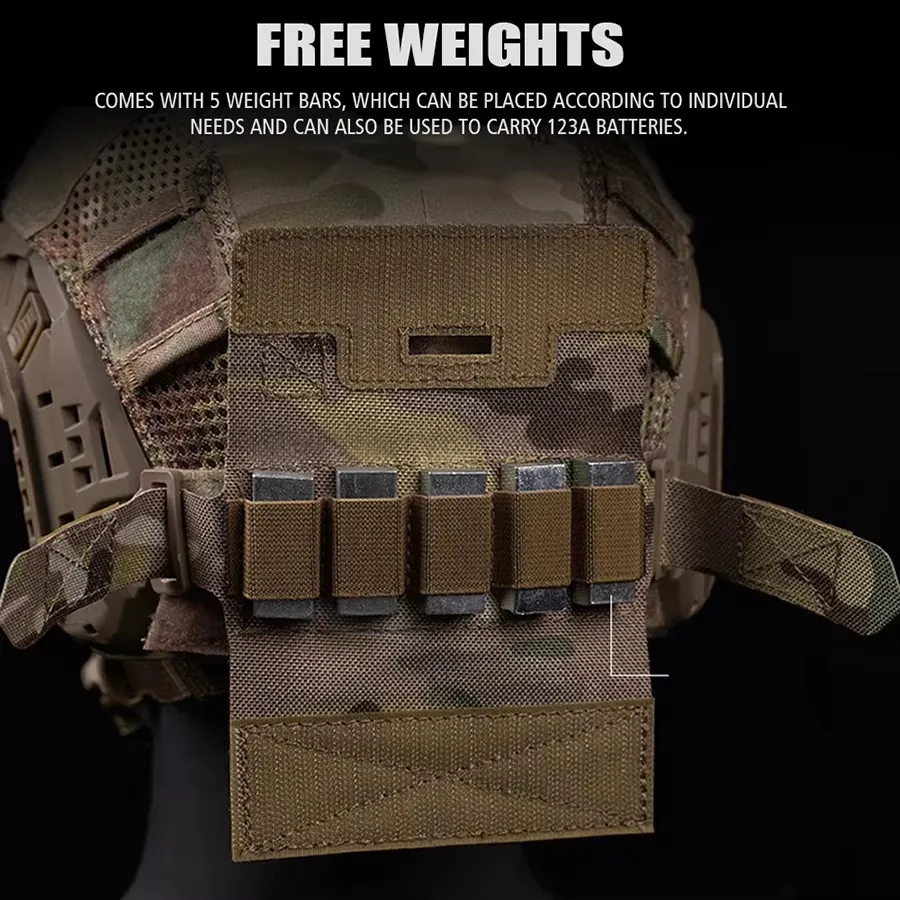 Bolsa de contrapeso para casco rápido, bolsa de batería NVG para casco táctico, accesorios para cascos OPS BJ PJ MH Airsoft - imagen 3