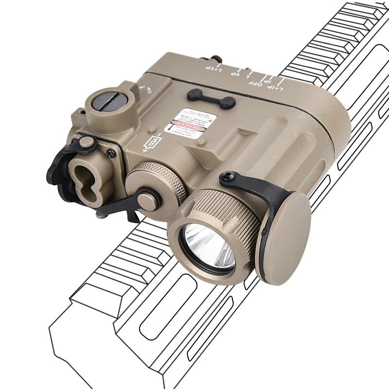 WADSN A2 DBAL D2 IR puntero láser punto rojo indicador de visión multifunción Airsoft luz DBAL-A2 DBAL-D2 MKII lámpara exploradora táctica - imagen 5