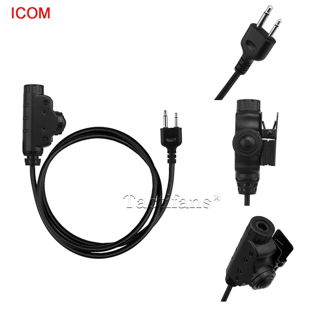 Adaptador de auriculares táctico PTT U94 V2 para Icom / Kenwood/Midland/Talkabout Motorola/auriculares para teléfono móvil, enchufe U174 - imagen 2
