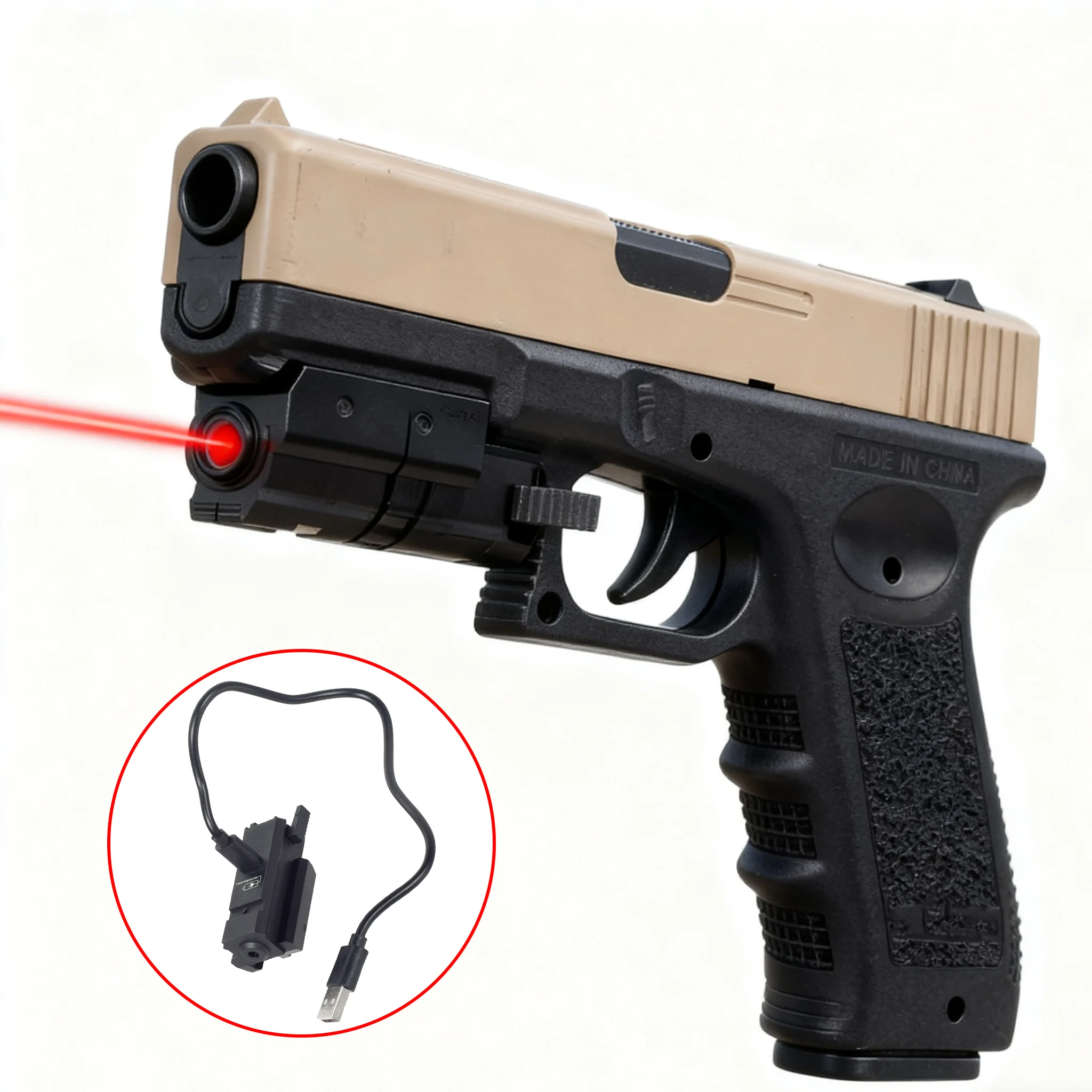 Mira láser con carga USB táctica, punto rojo/verde para riel de 11mm/20mm, compatible con Glock G17/G19, puntero de puntería de caza