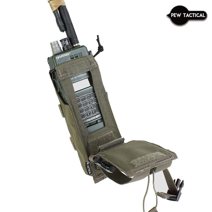 PEW TACTICAL PRC-152 Bolsa de radio desplegable/inclinable Bolsa de utilidad AIRSOFT Camping caza - imagen 3