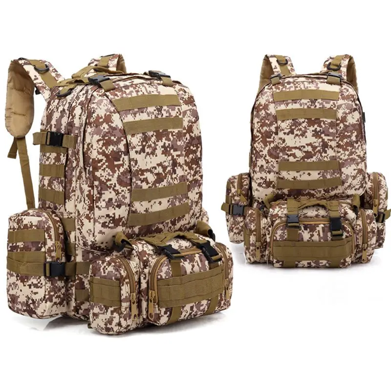 Mochila táctica impermeable gran capacidad para senderismo y camping